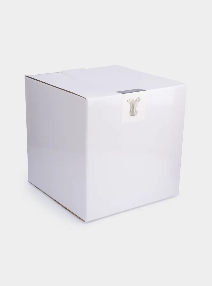 Ваза для цветов, 23 см, керамика, молочная, Волнистый край, Zephyr, image-7