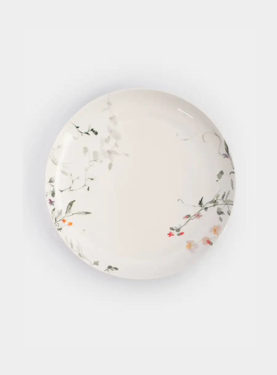 Сервиз обеденный, 6 перс, 19 пр, фарфор N, белый, Цветы и листья, Primrose ,image-1