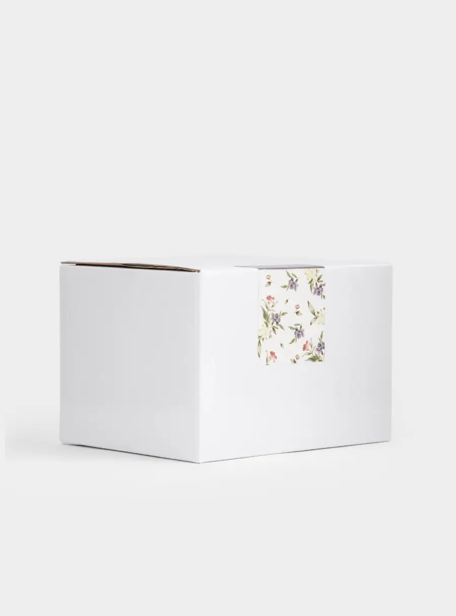 Кружка, 550 мл, керамика, белая, Цветы, Meadow, image-6