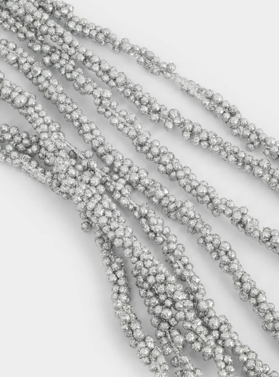 Ветка декоративная, 57 см, пластик/металл, Амарант, Interior silver ,image-3