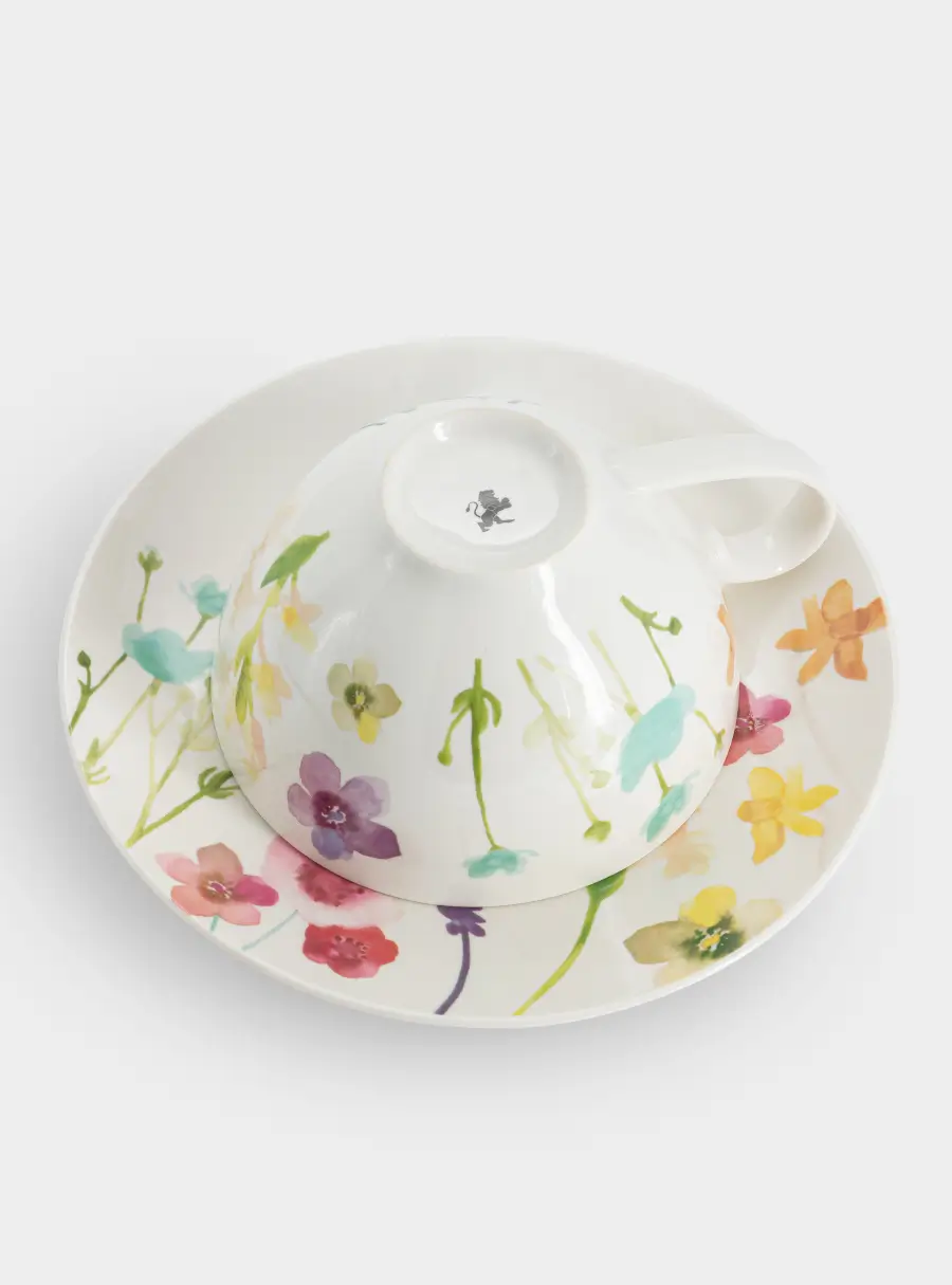 Чашка с блюдцем, 400 мл, Лесные цветы ,image-2