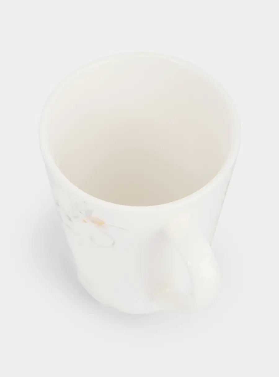 Кружка, 420 мл, фарфор N, белая, Цветы и листья, Primrose, image-4