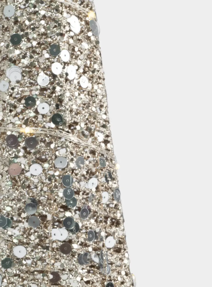 Ель-конус, 40 см, с подсветкой, полиэстер/металл, шампань, Celebration ,image-3