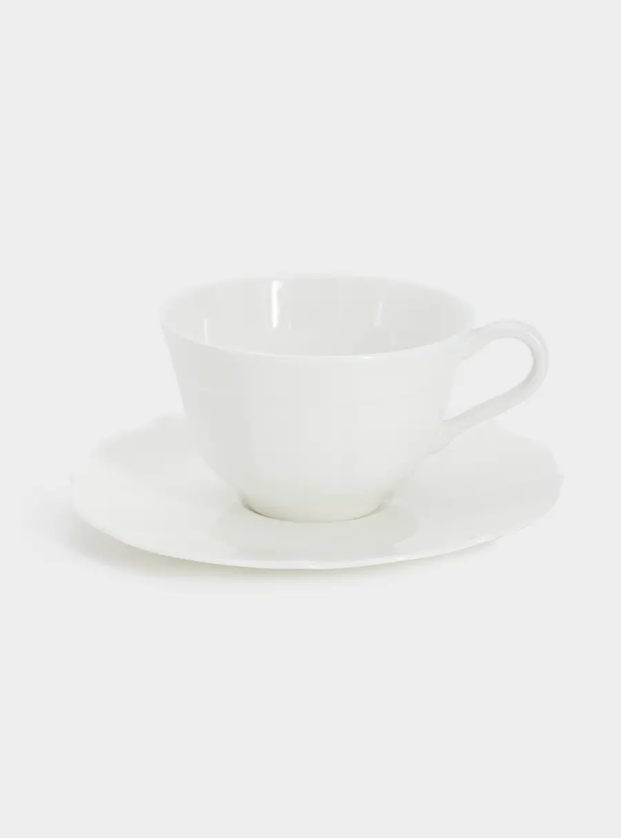 Пара чайная, 1 перс, 2 пр, 250 мл, фарфор F, белая, Lotus white ,image-0