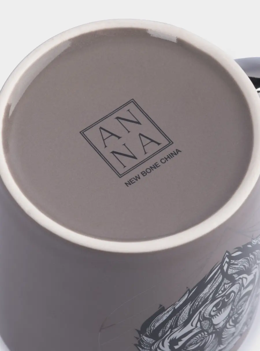 Кружка, 500 мл, фарфор N, коричнево-серебристая, Медведь, Graphics, image-6