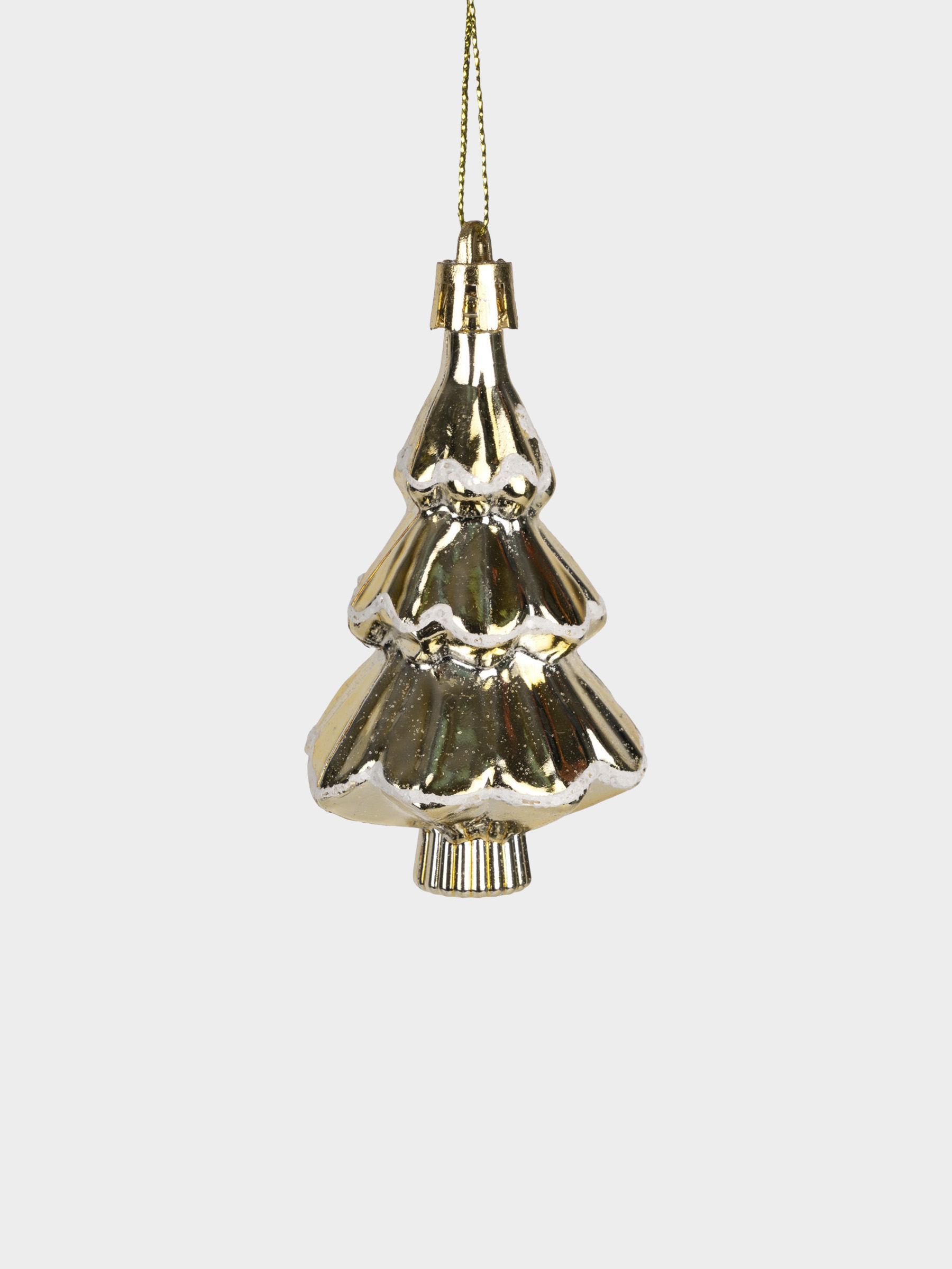 Набор елочных игрушек, 7 см, 2 шт, пластик, серебристо-золотистый, Домик и елка, New year, image-2