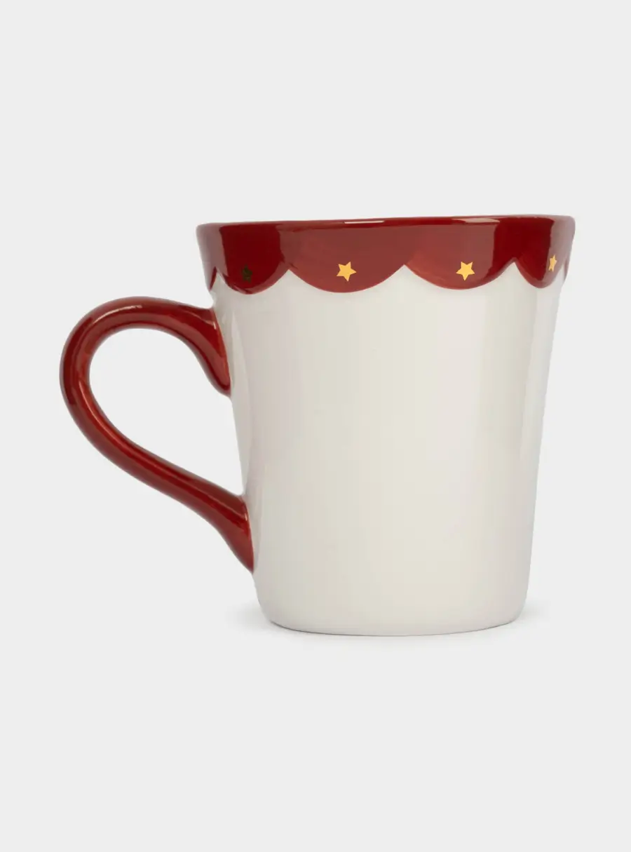 Кружка, 510 мл, керамика, бело-красная, Лошадка-качалка, New year, image-6