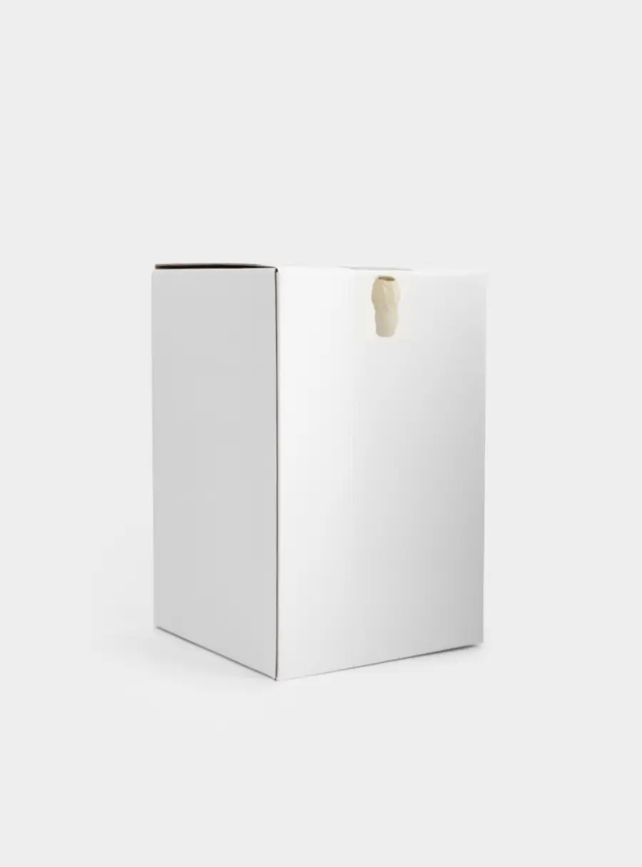 Ваза для цветов, 28 см, керамика, молочная, Мятый эффект, Barkhan, image-6