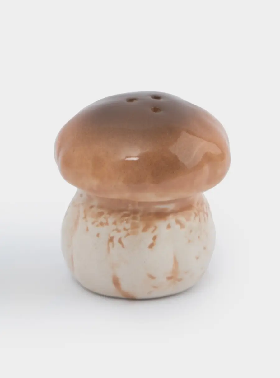 Емкость для соли или перца, 7 см, керамика, молочно-коричневая, Гриб, Autumn forest ,image-0