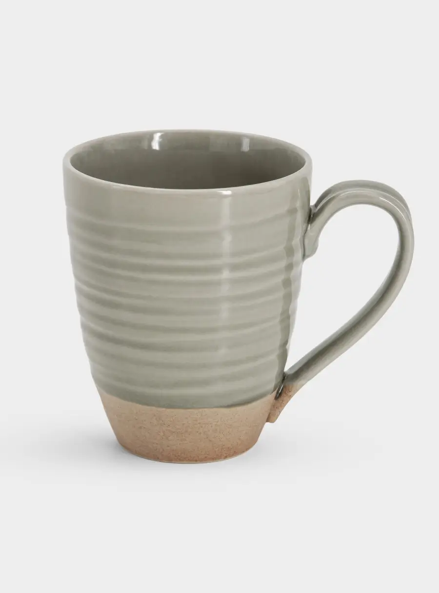 Кружка, 350 мл, керамика, серо-бежевая, Спираль, Dallas ,image-0