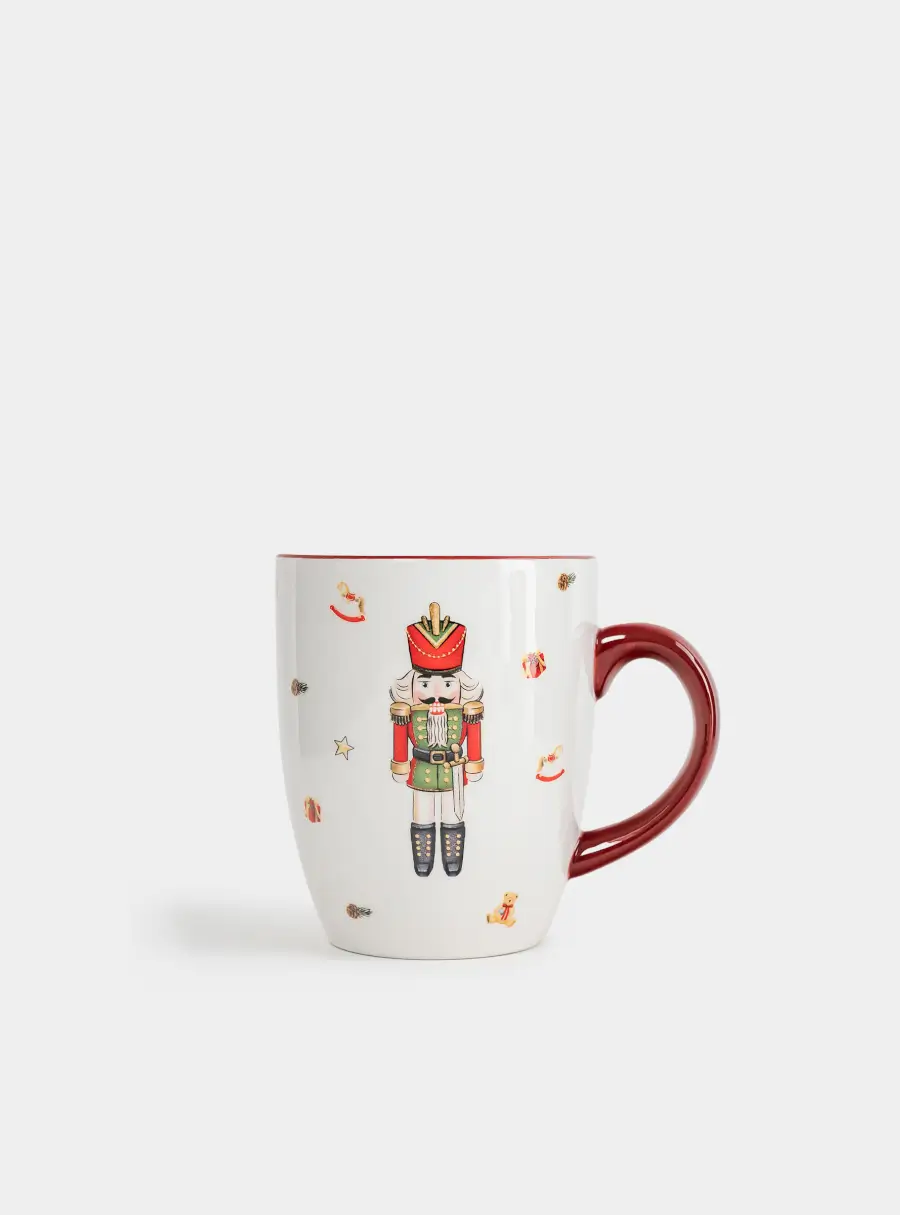 Кружка, 330 мл, керамика D, белая, Елка и Щелкунчик, Nutcracker ,image-2