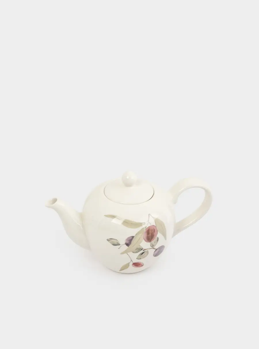 Чайник заварочный, 1,2 л, керамика, белый, Сливы, Plum Orchard ,image-2