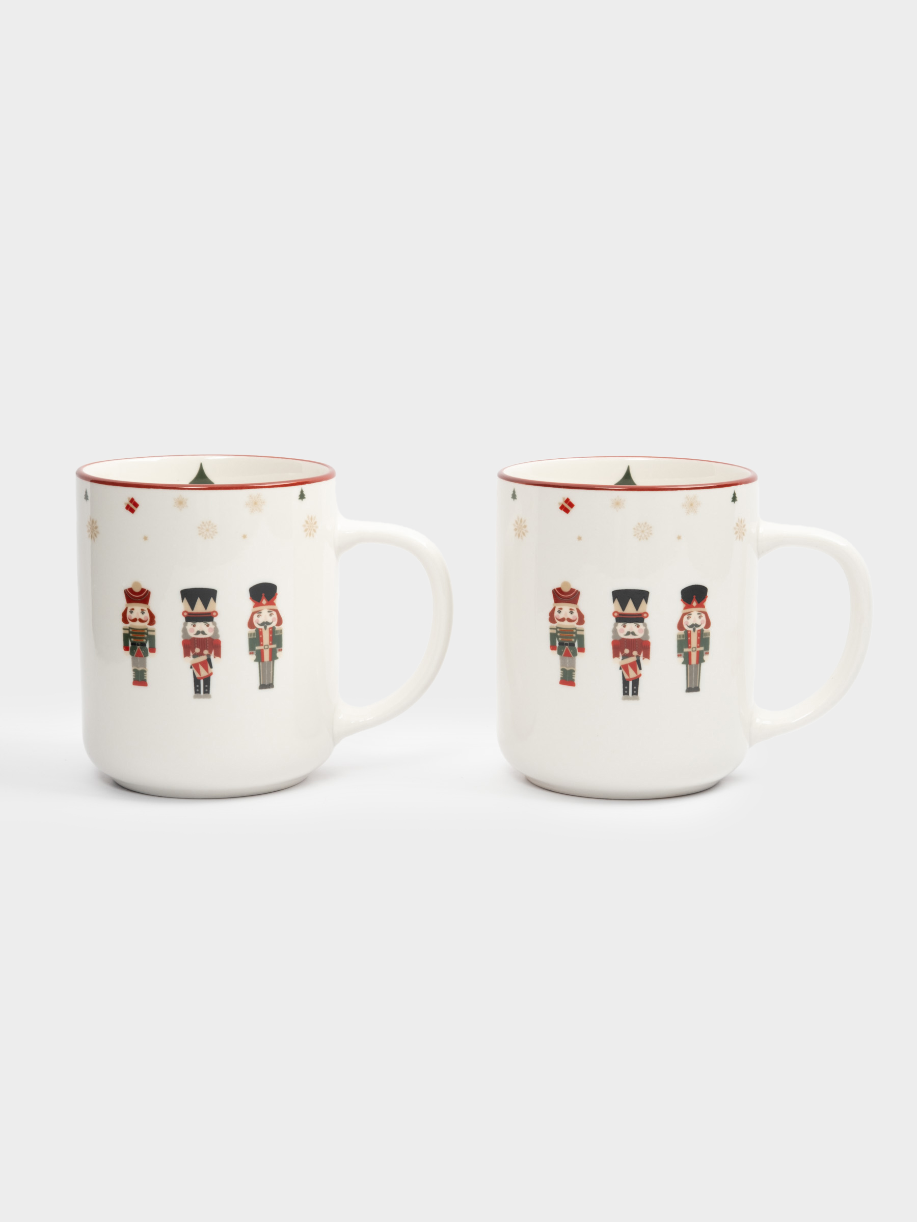 Кружка, 370 мл, 2 шт, фарфор P, белая, Щелкунчики, Nutcracker, image-1