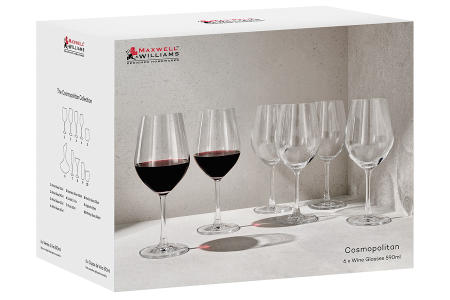 Набор бокалов для вина Cosmopolitan, 0,59 л, 6 шт