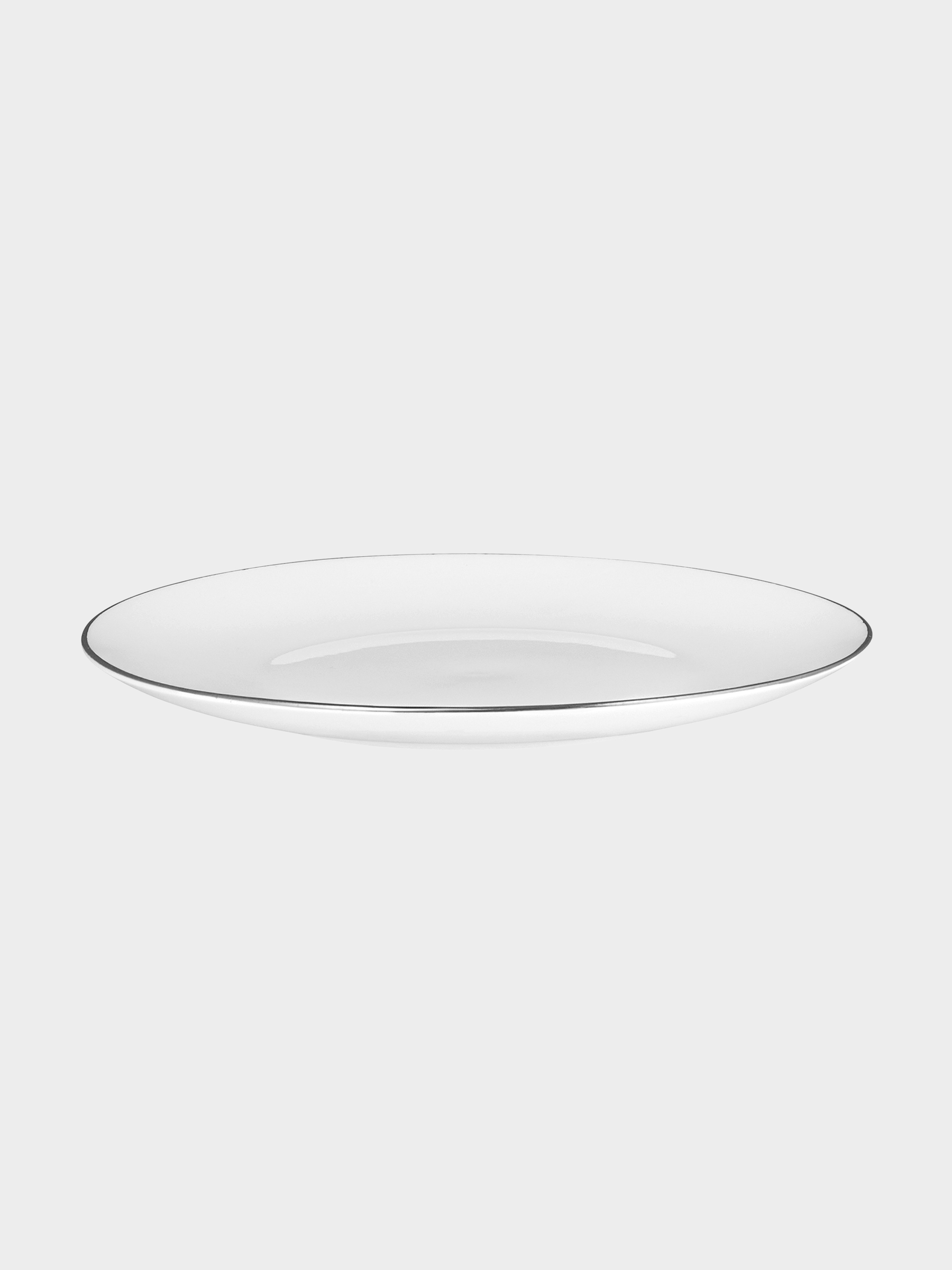 Тарелка десертная, 19 см, фарфор P, белая, с серебристым кантом, White Platinum, image-1