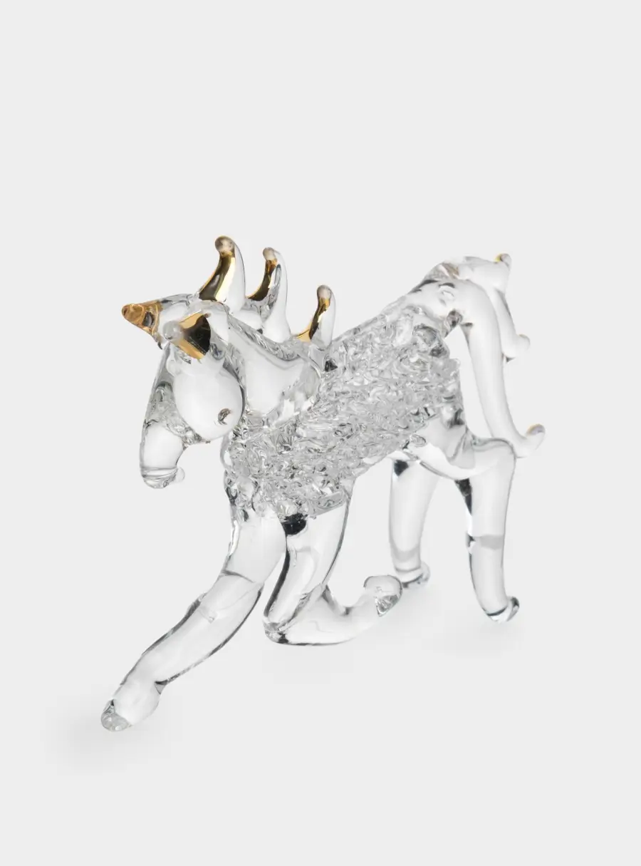 Статуэтка, 8х9 см, стекло, золотистая, Лошадка, Horse ,image-2