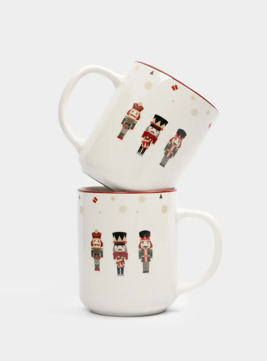 Кружка, 370 мл, 2 шт, фарфор P, белая, Щелкунчики, Nutcracker ,image-2