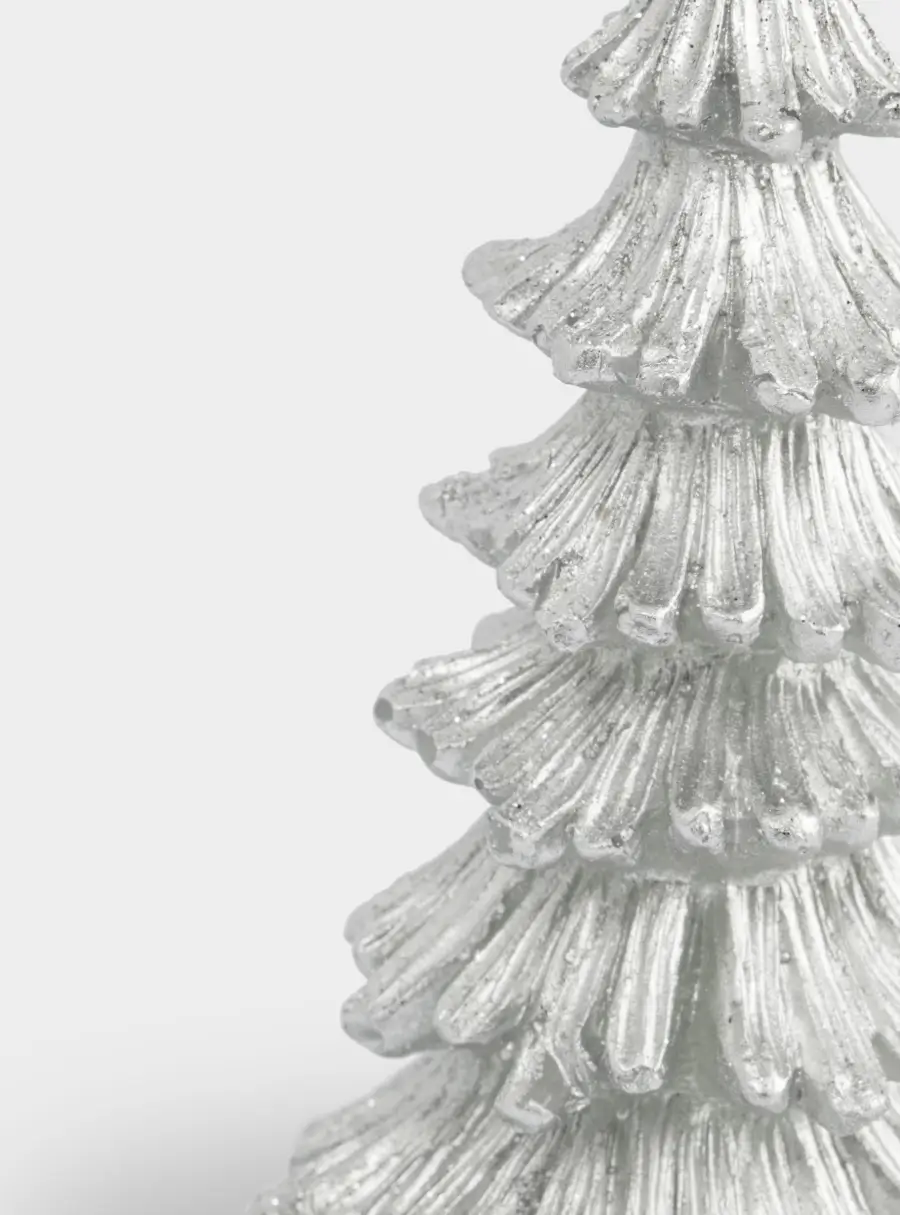 Свеча, 12 см, серебристая, Елка, New year, image-4