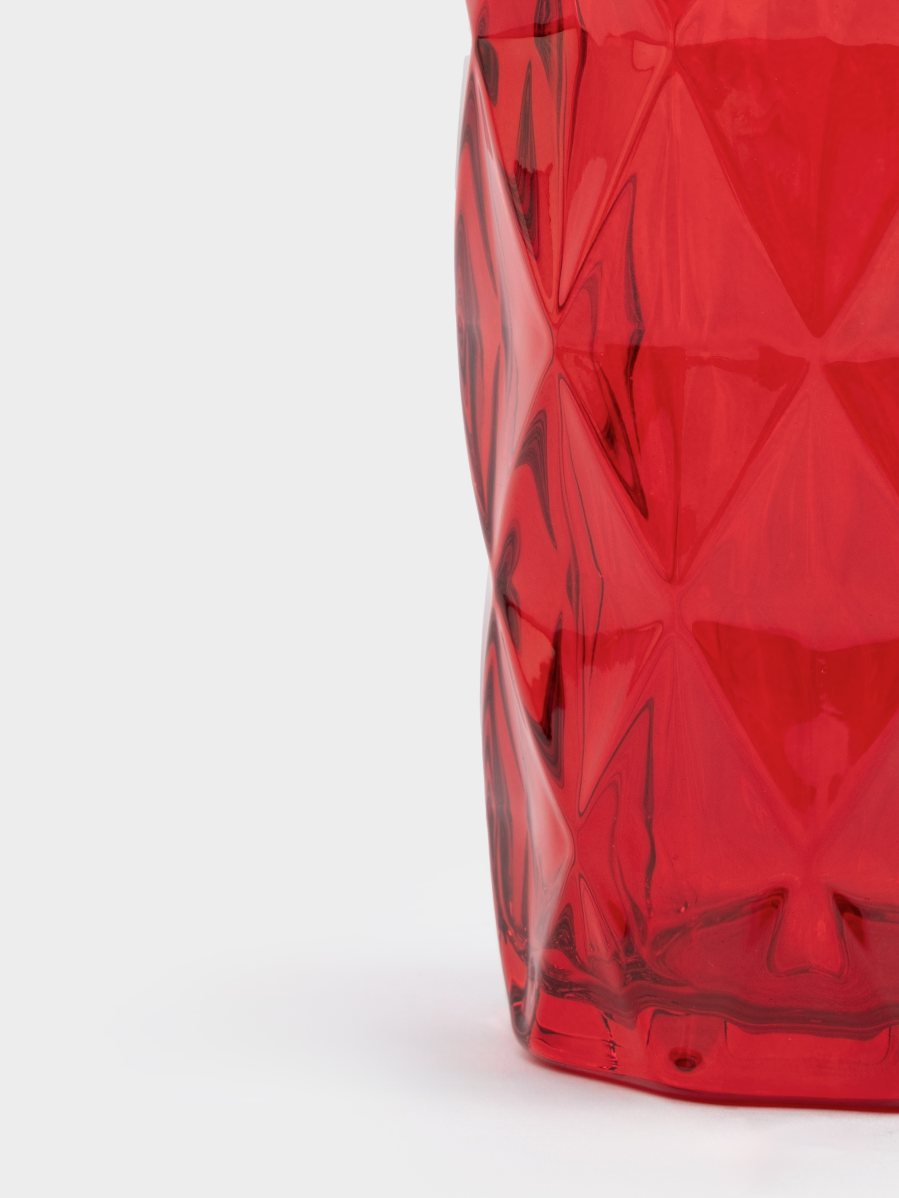 Стакан, 12 см, 340 мл, стекло, красный, Diamond color, image-3