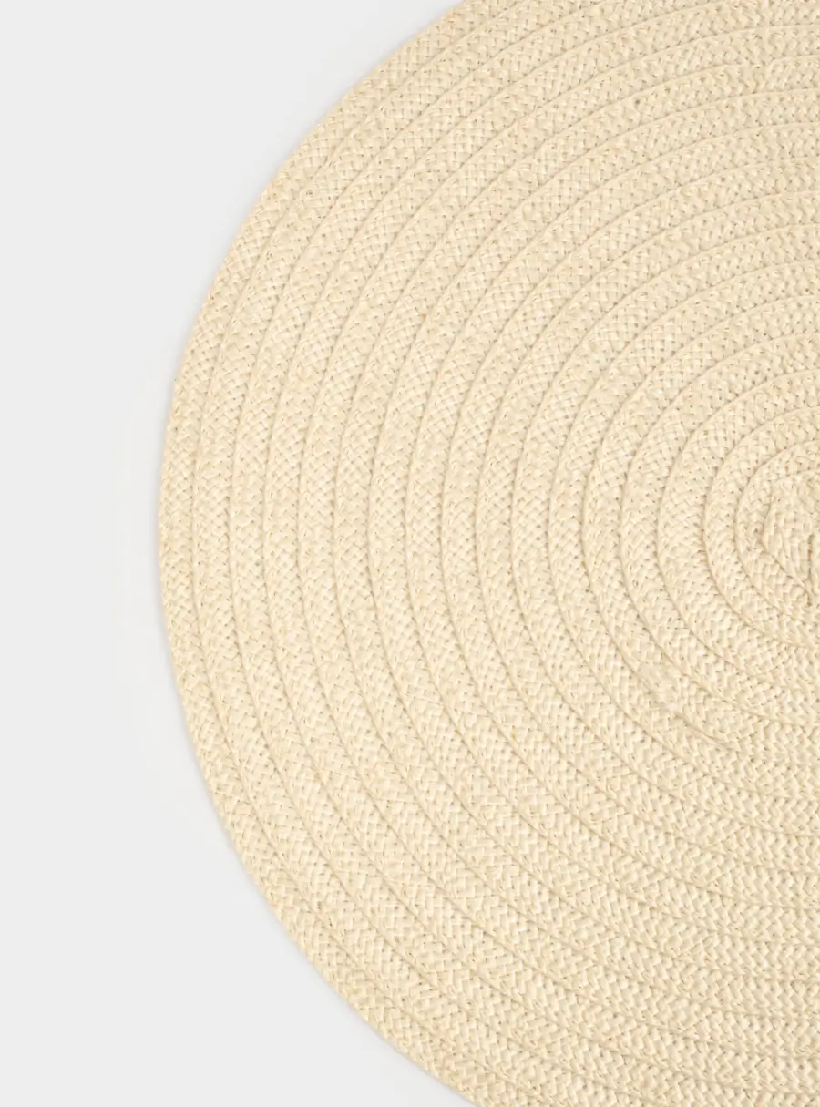 Салфетка под приборы, 38 см, полиэстер, круглая, бежевая, Matera ,image-2