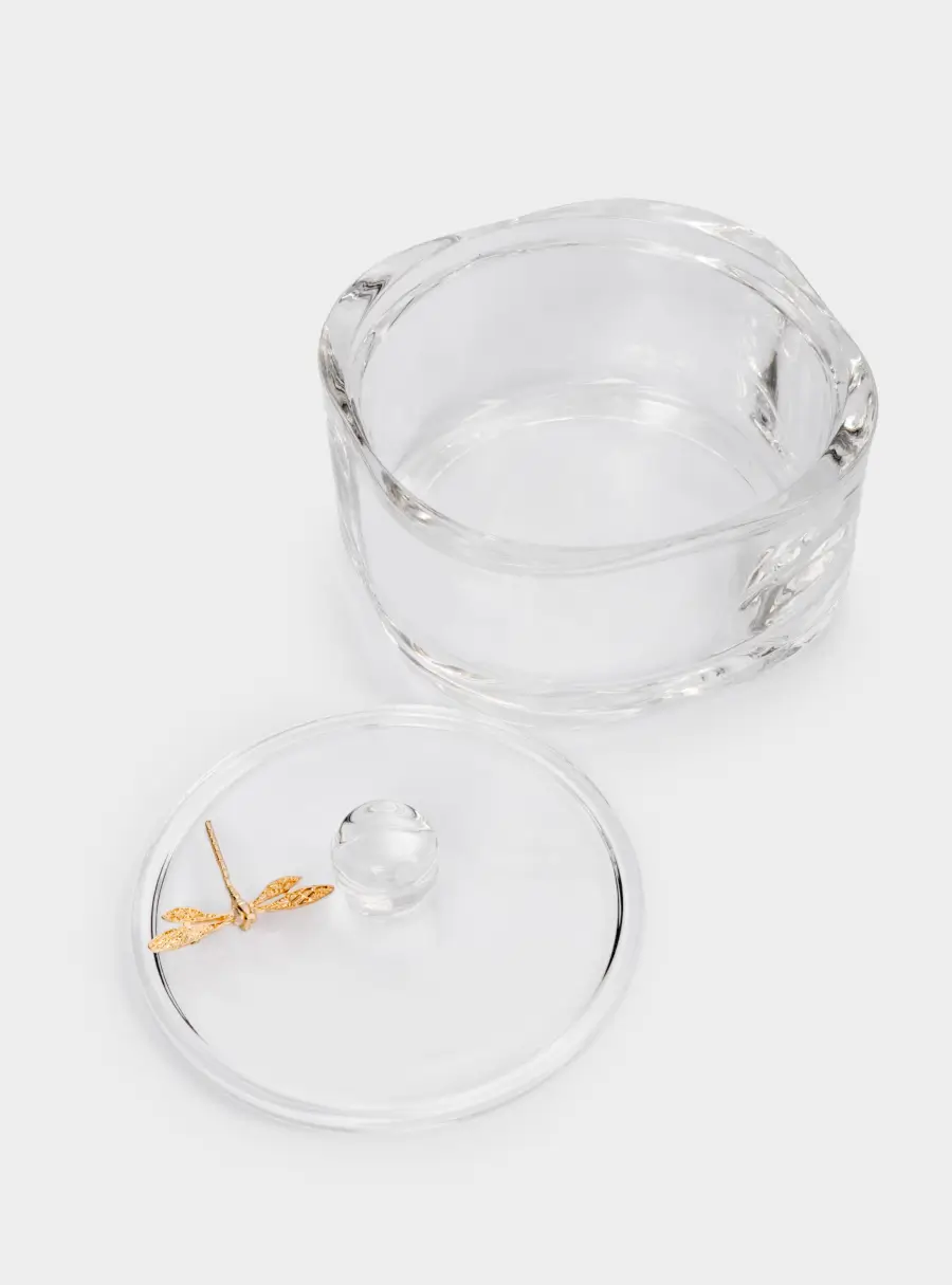 Конфетница, 11х9 см, с крышкой, стекло/металл, Glory ,image-3