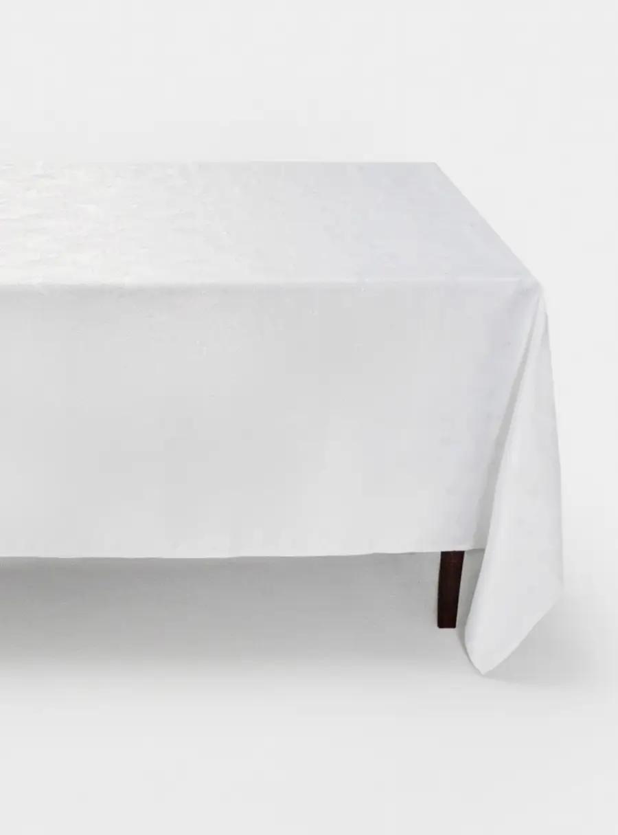 Скатерть, 170х250 см, жаккард, полиэстер, белая, Ели, White forest ,image-0