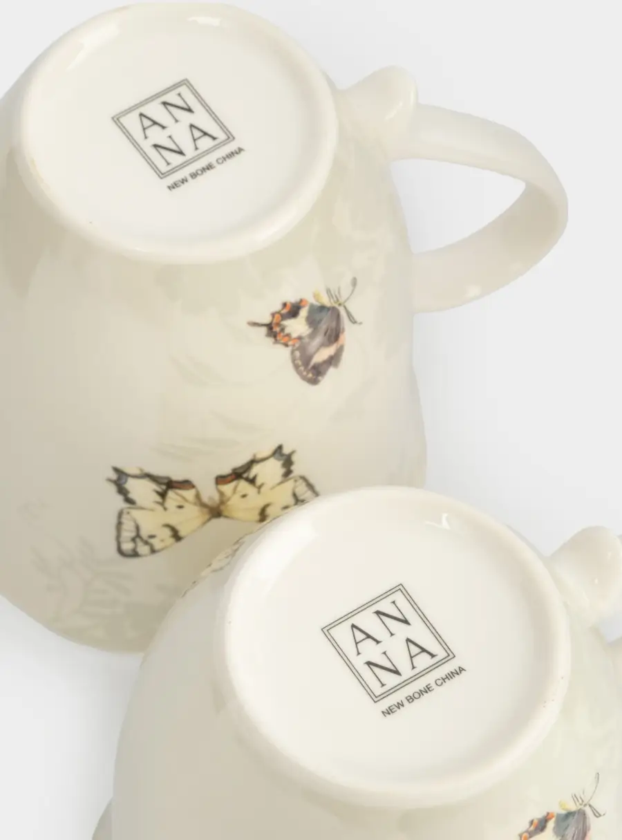 Кружка, 440 мл, 2 шт, фарфор N, Бабочки, Butterfly garden, image-4