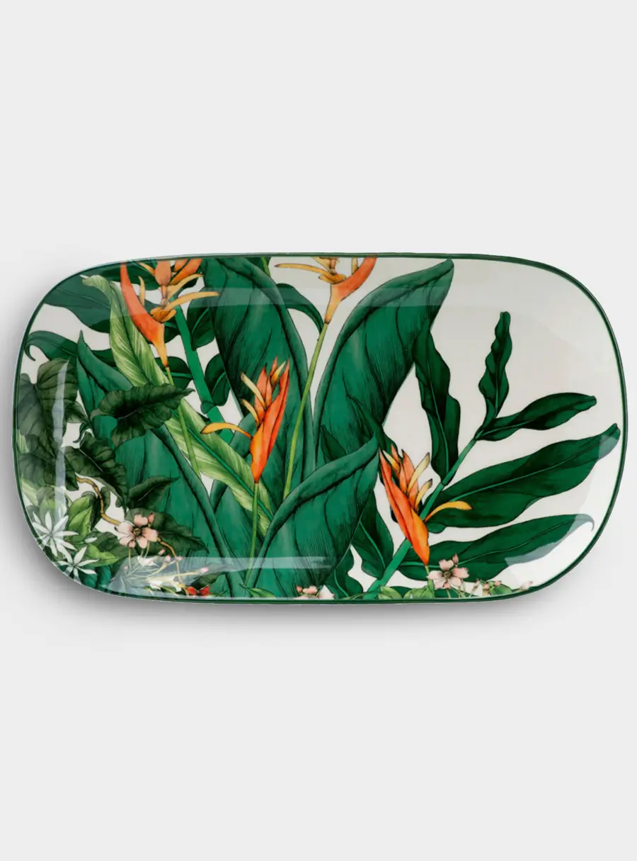 Блюдо, 35x19 см, овальное, Ночной сад ,image-0