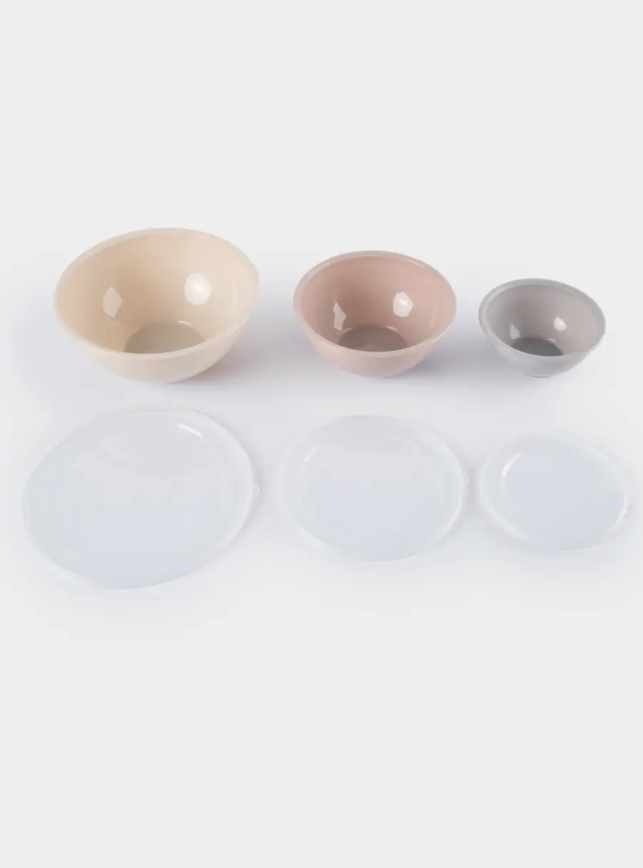 Набор мисок, 0,3/0,7/1,3 л, 3 шт, пластик, цветные, Universal ,image-2