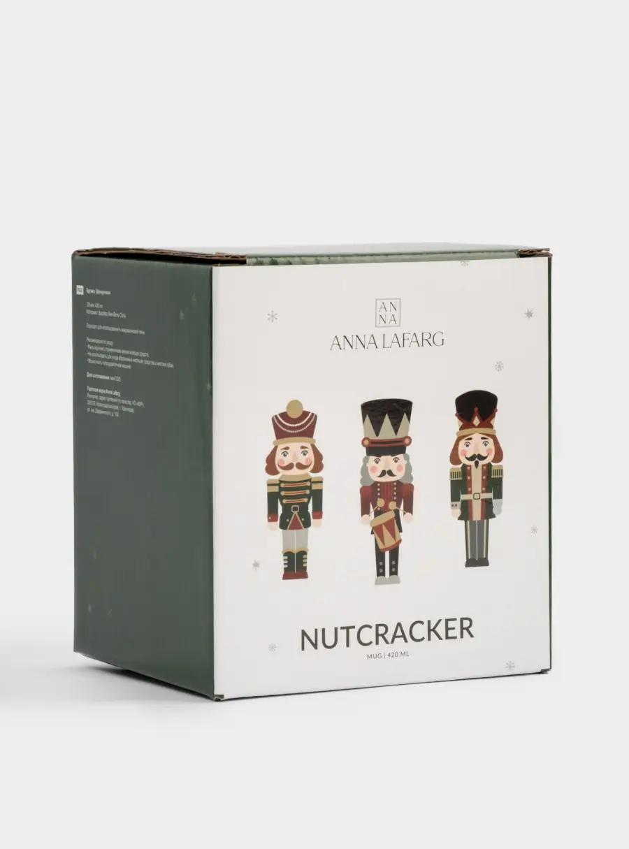 Кружка, 420 мл, фарфор N, бело-бордовая, Щелкунчики, Nutcracker, image-5