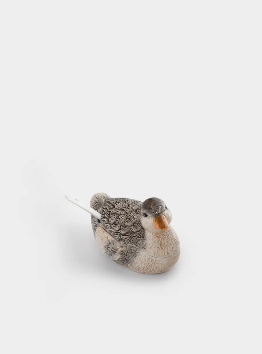 Сахарница, 11 см, 220 мл, с ложкой, керамика D, Утка, Duck ,image-1