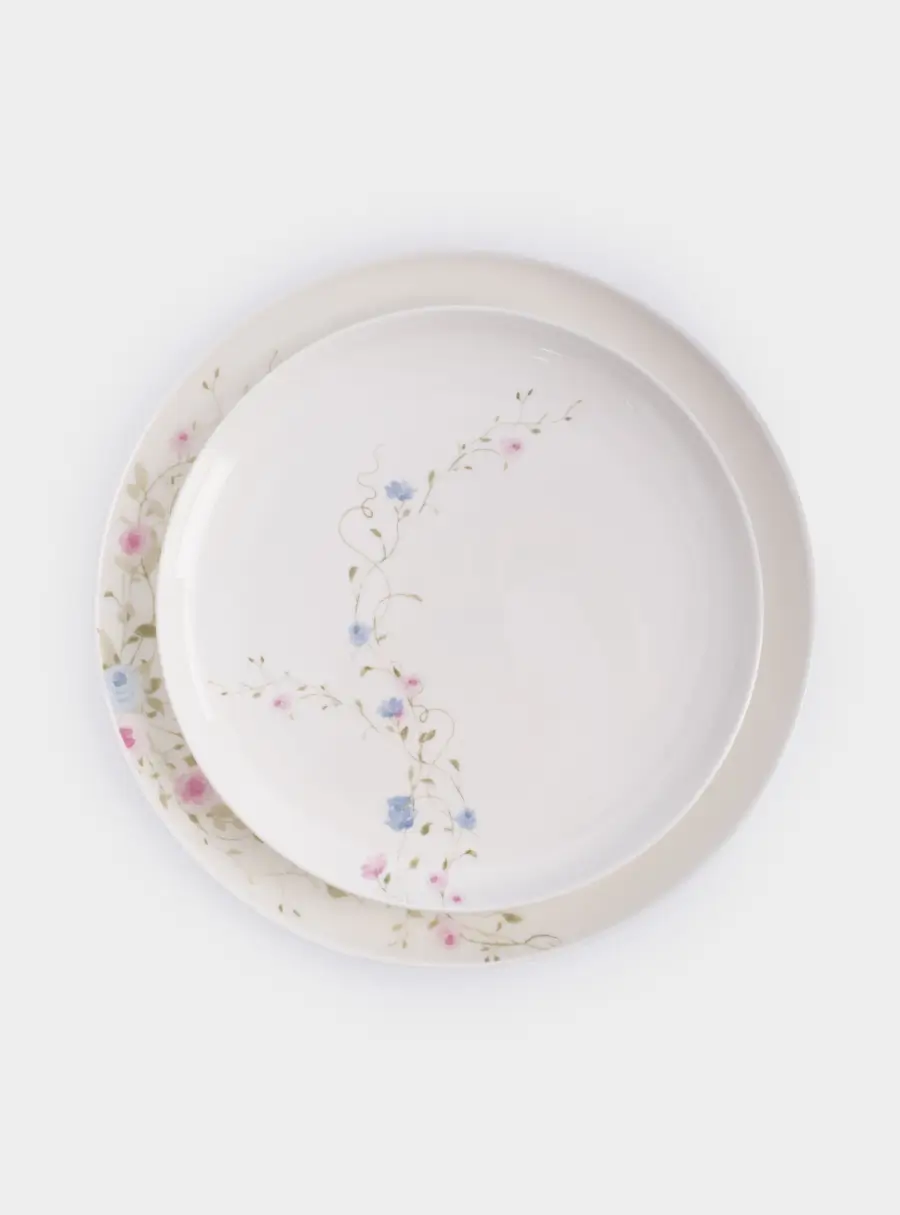 Сервиз обеденный, 6 перс, 18 пр, фарфор F, белый, Цветы, Gentle garden, image-1