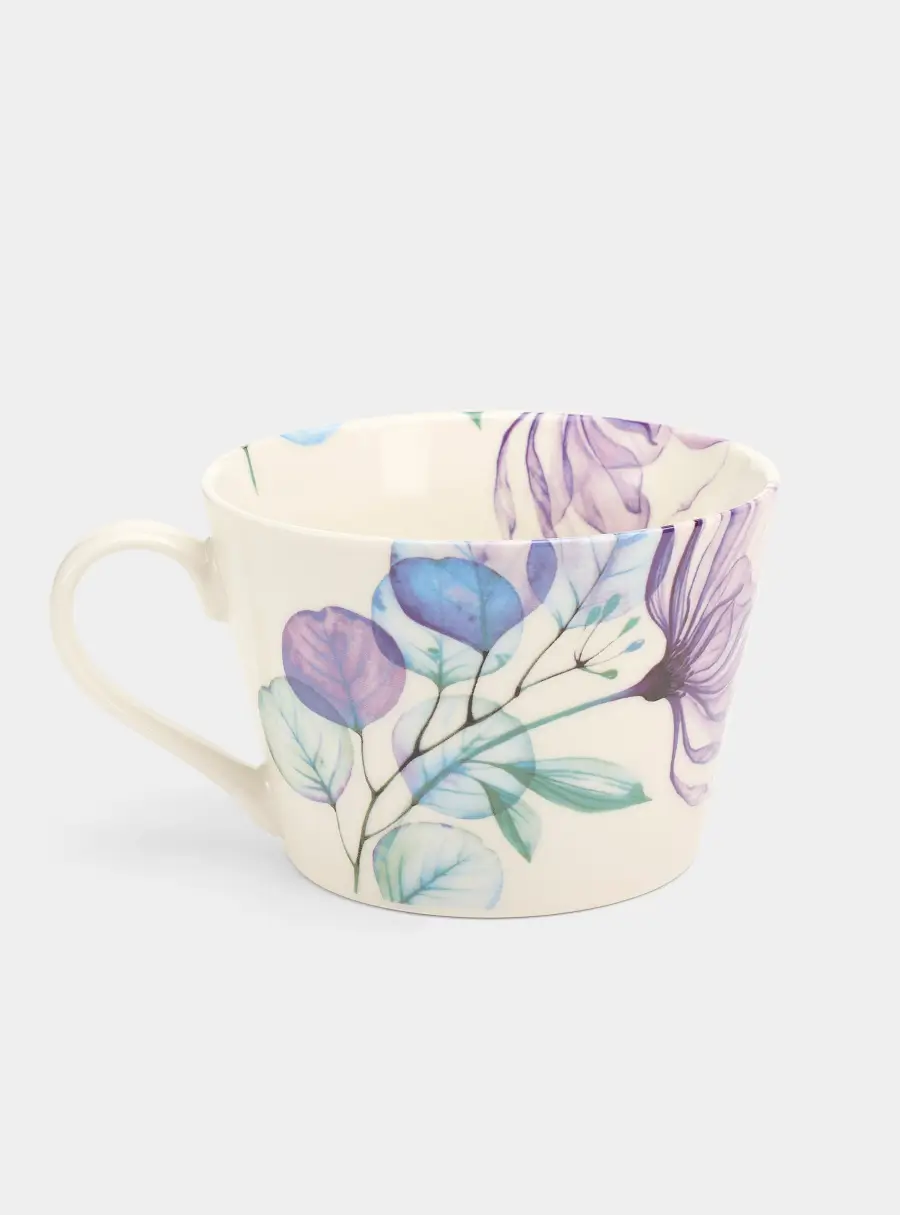 Кружка, 480 мл, фарфор N, белая, Азалия фиолетовая, Magic flowers ,image-4