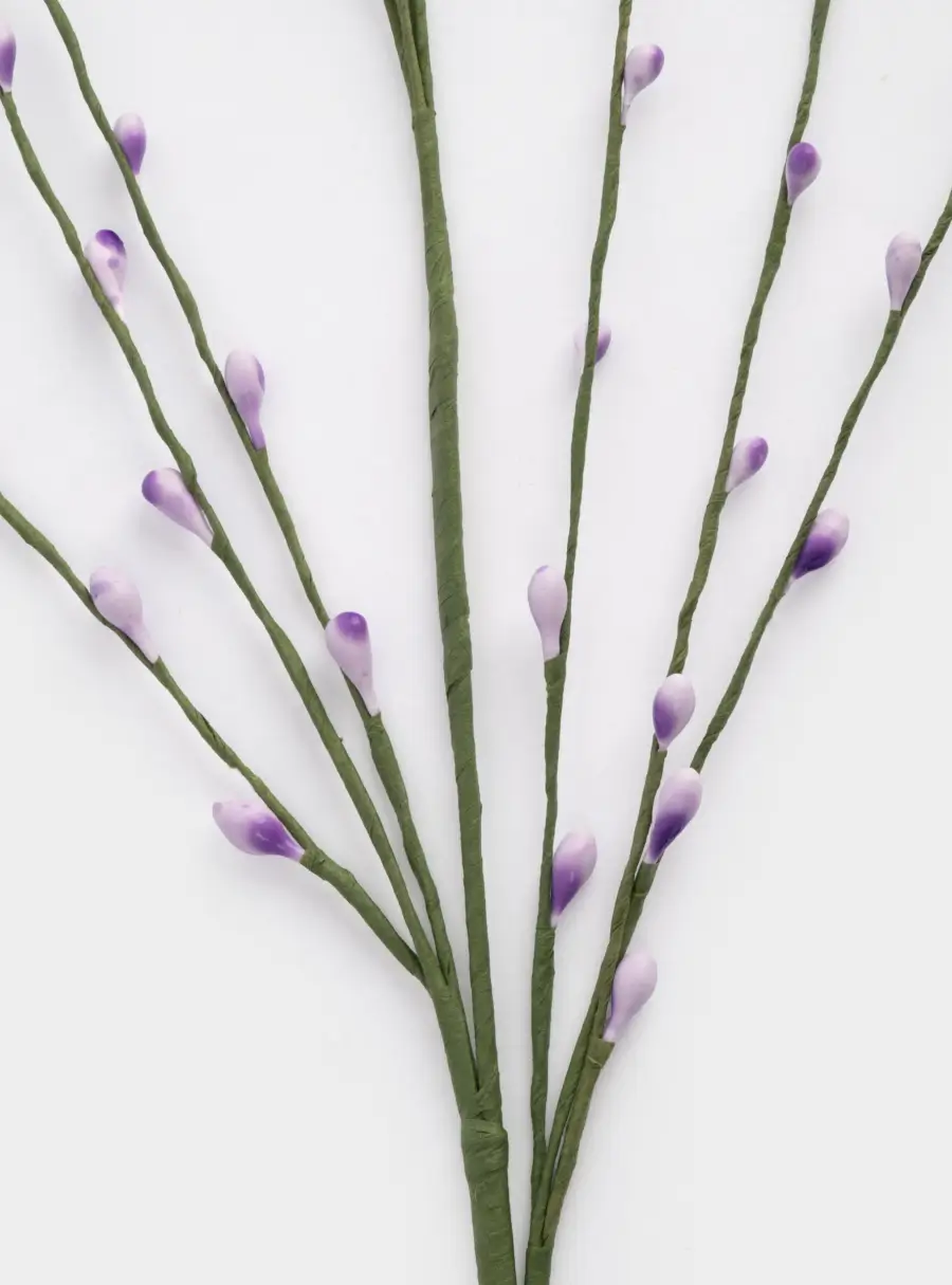 Ветка декоративная, 70 см, пластик/бумага, Лиловая верба, Interior Easter ,image-2