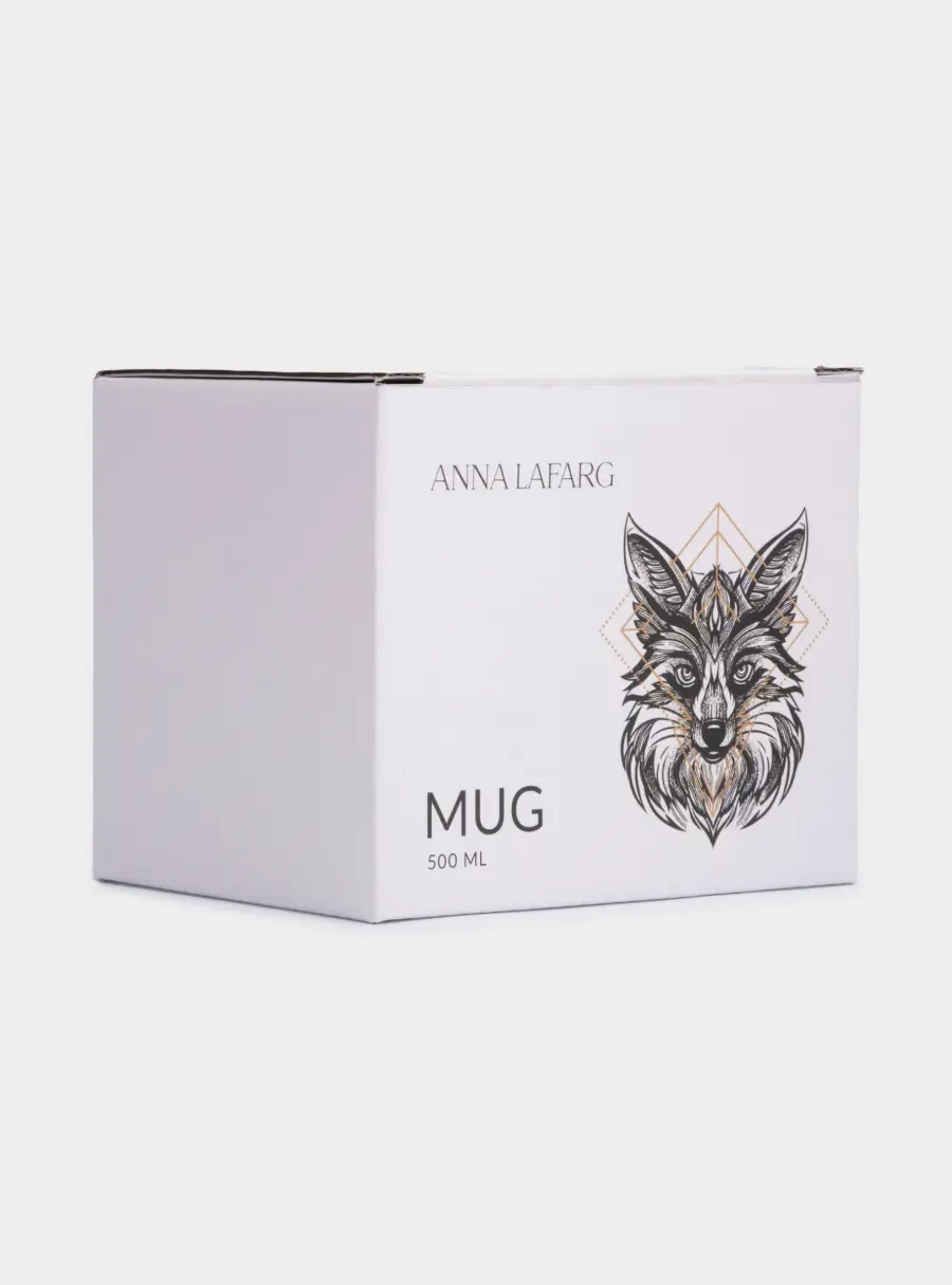 Кружка, 500 мл, фарфор N, бело-золотистая, Лис, Graphics, image-6