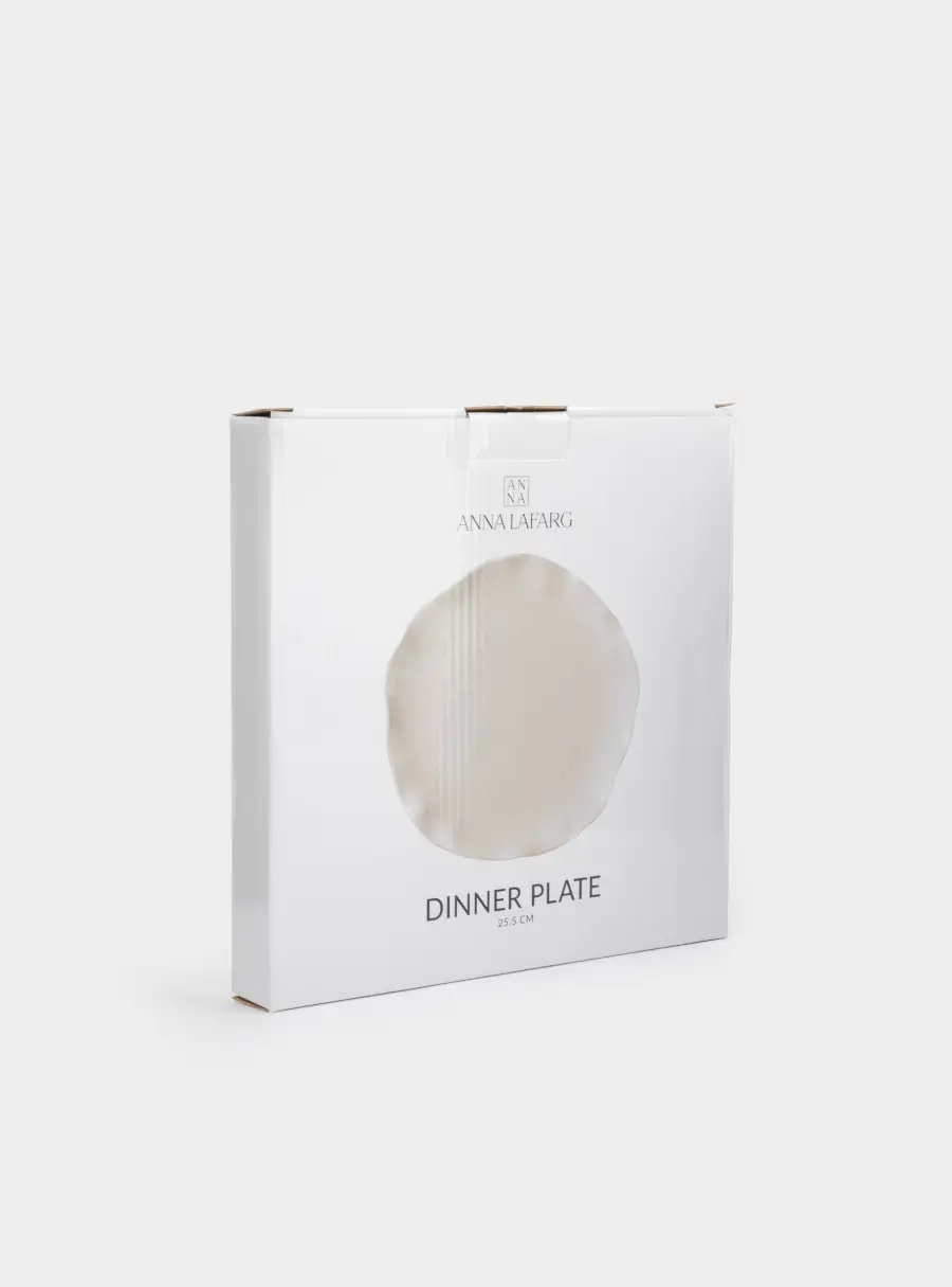 Тарелка обеденная, 26 см, фарфор P, белая, Волнистый край, White ocean, image-5