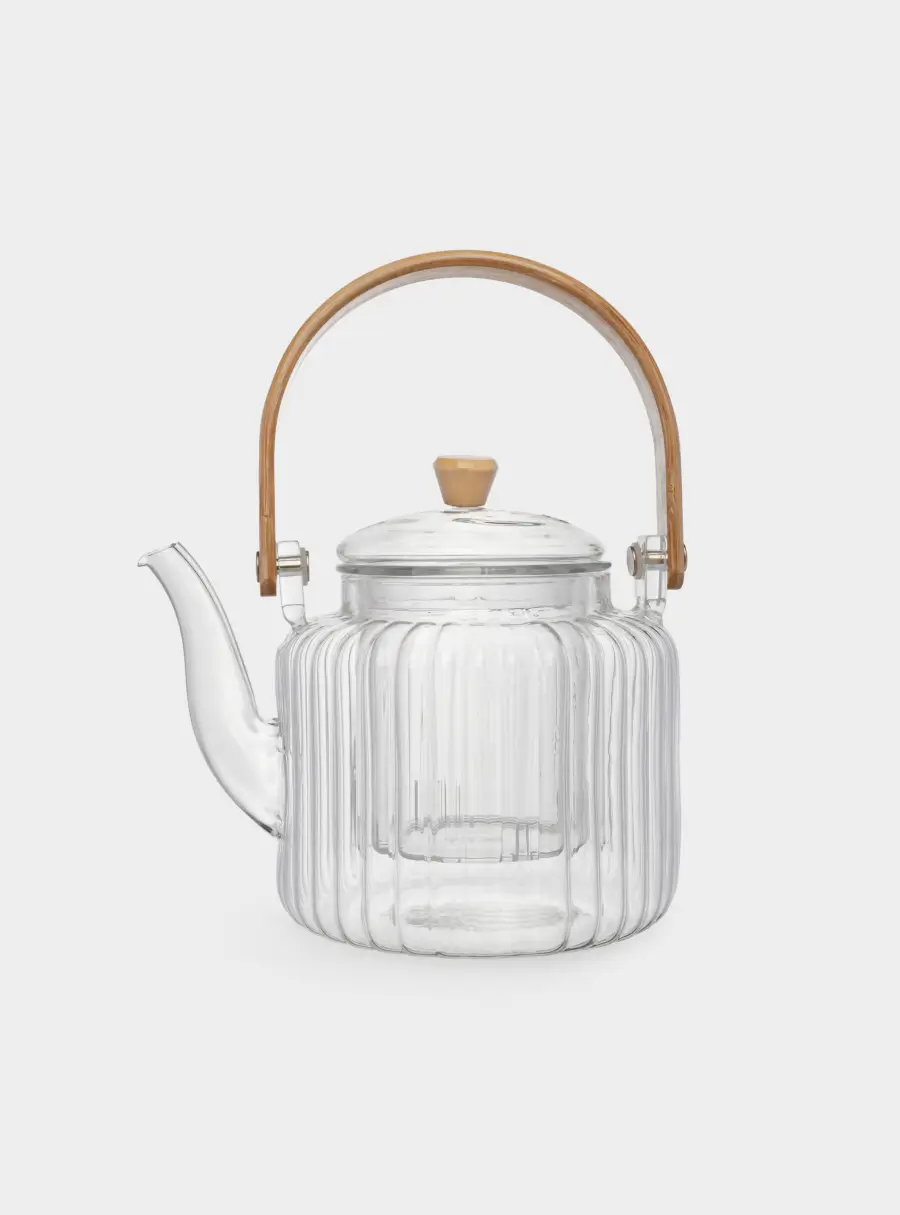 Чайник заварочный, 800 мл, стекло Б/дерево, Grand ,image-0