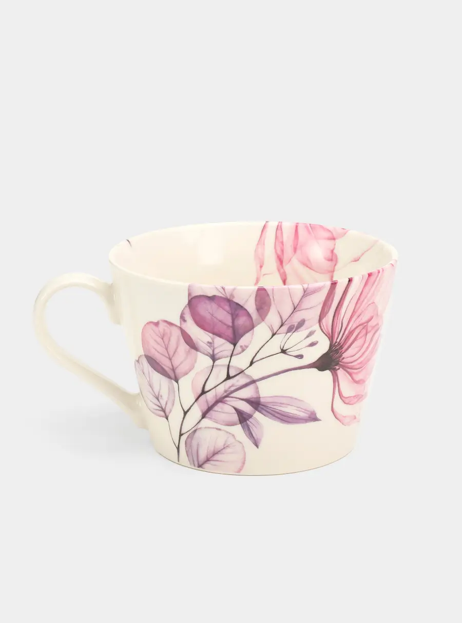 Кружка, 480 мл, фарфор N, белая, Азалия бордовая, Magic flowers ,image-2