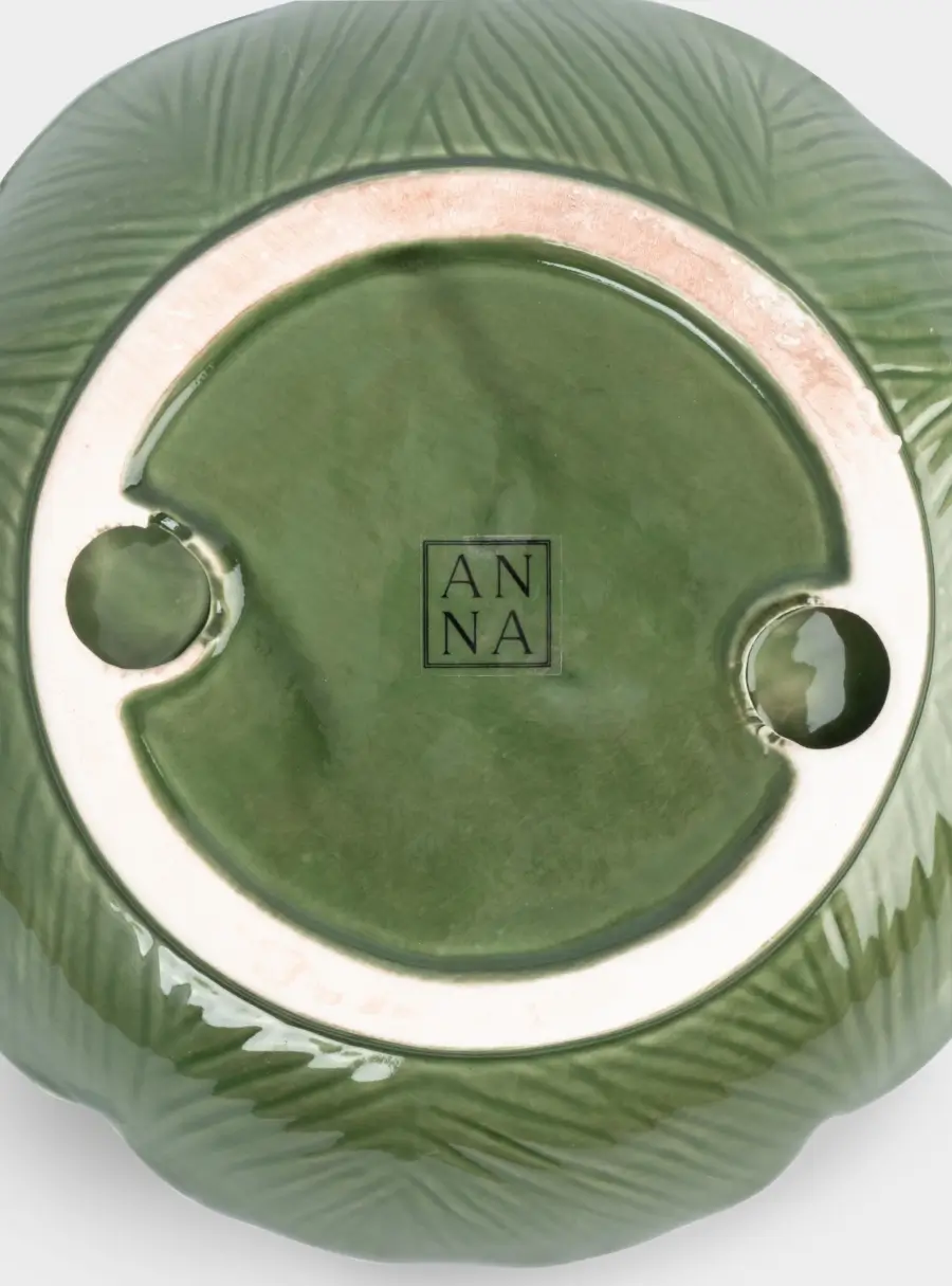 Блюдо, 19 см, керамика, зеленое, Шишки на еловой ветке, Fir branch, image-5