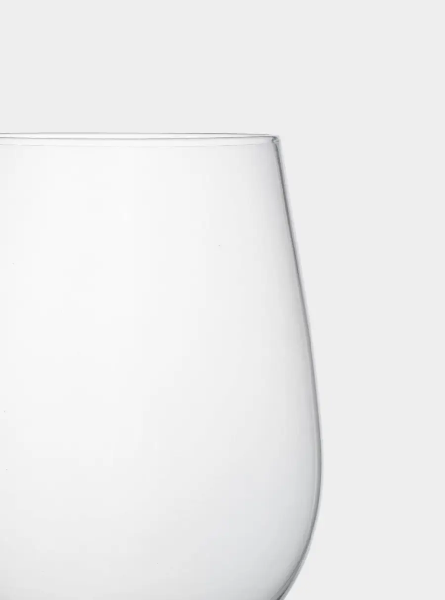 Бокал для вина, 540 мл, 2 шт, стекло, красная ножка, Villalago, image-4