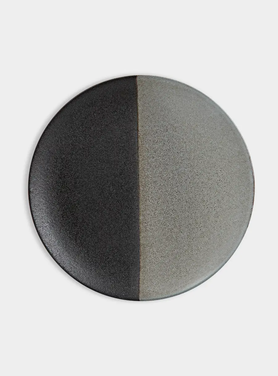 Тарелка закусочная, 20 см, фарфор P, черно-серая, в крапинку, Umi ,image-0