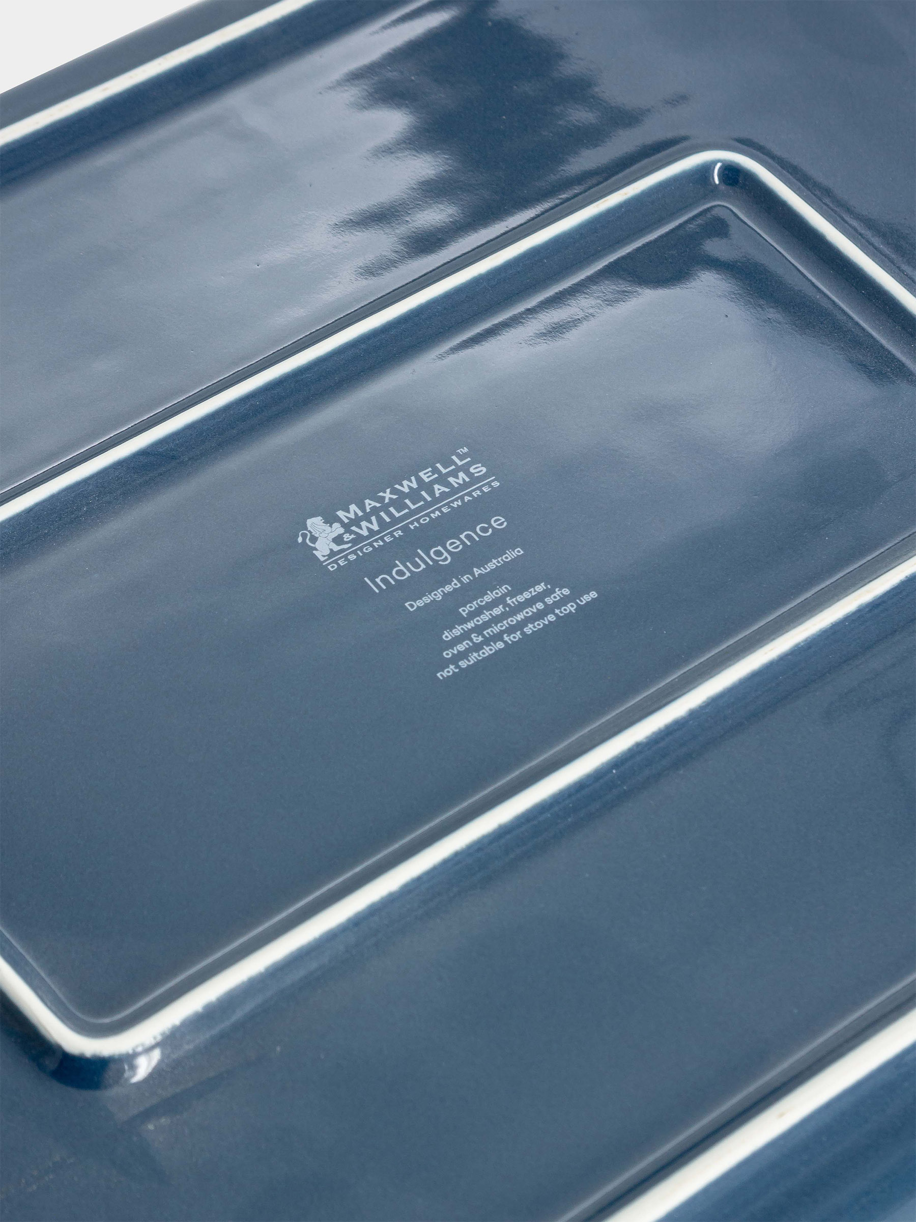 Форма для запекания, 36х24 см, фарфор P, прямоугольная, синяя, Indulgence, image-6