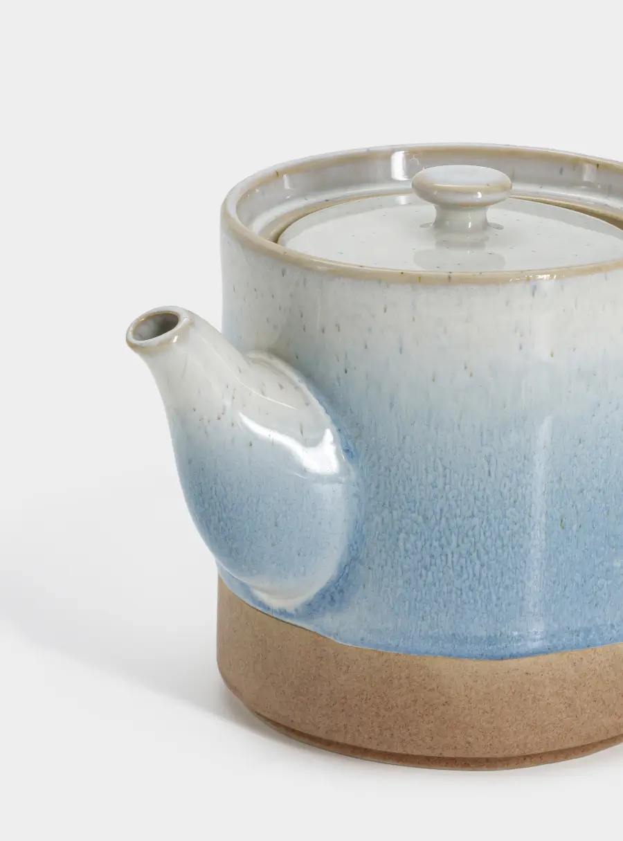 Чайник заварочный, 800 мл, керамика, бежево-голубой, в крапинку, Azurro ,image-2