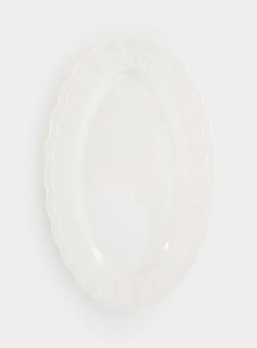 Блюдо, 36x23 см, овальное, белое, Elite ,image-1