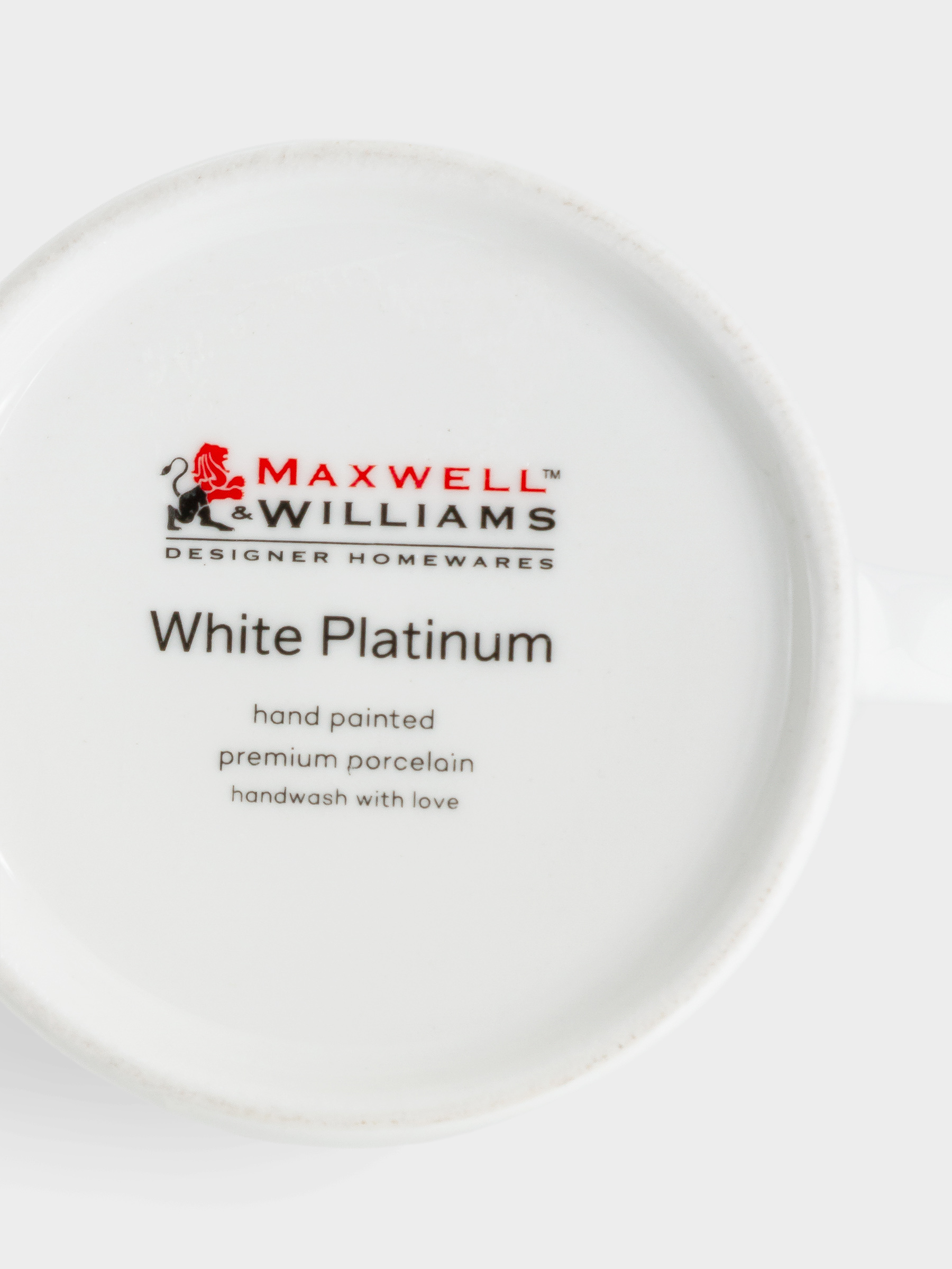 Кружка, 300 мл, фарфор P, белая, с серебристым кантом, White Platinum, image-3