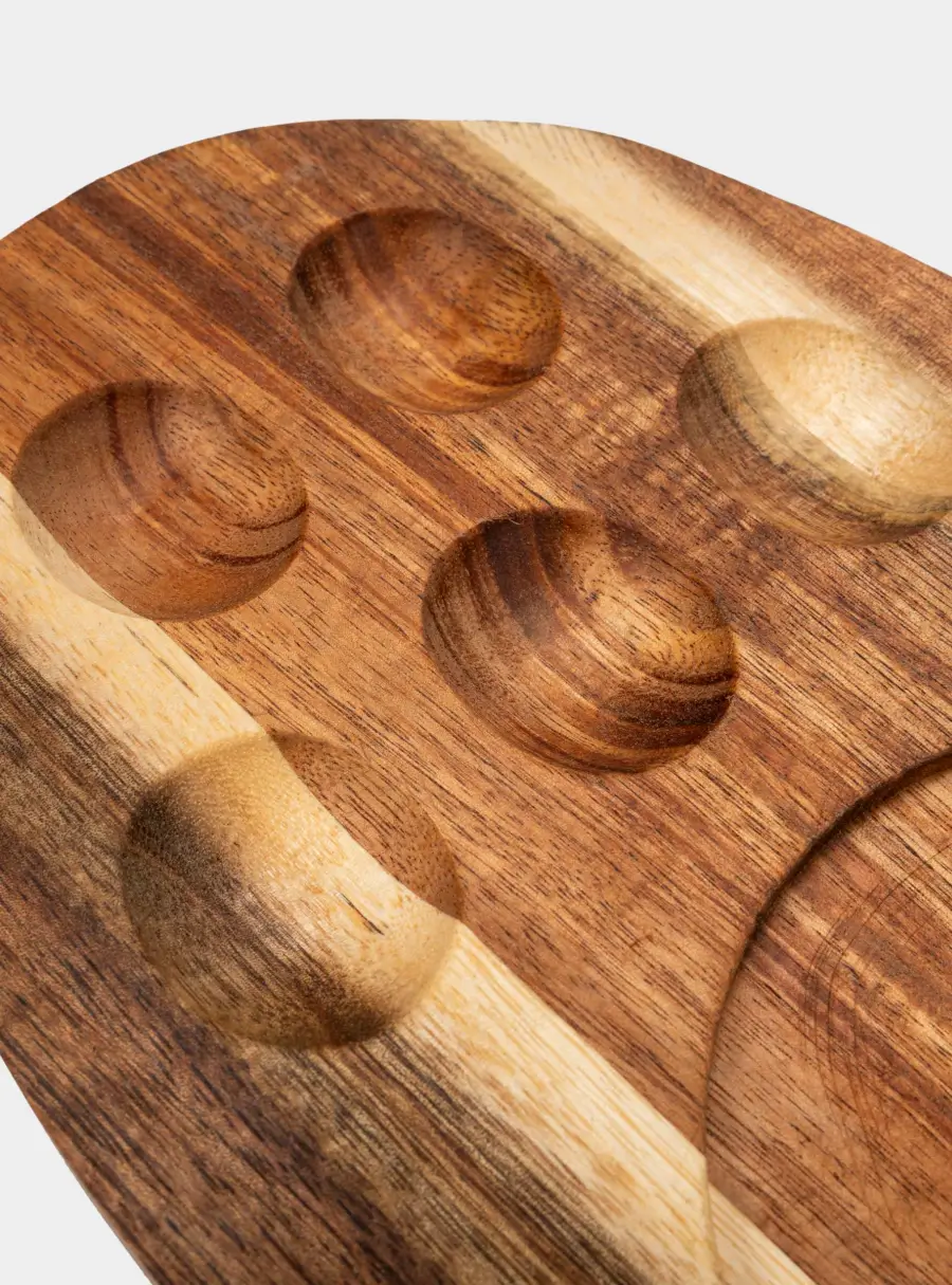 Блюдо пасхальное, 22x14 см, 5 отд, с местом для кулича, дерево, Easter ,image-2