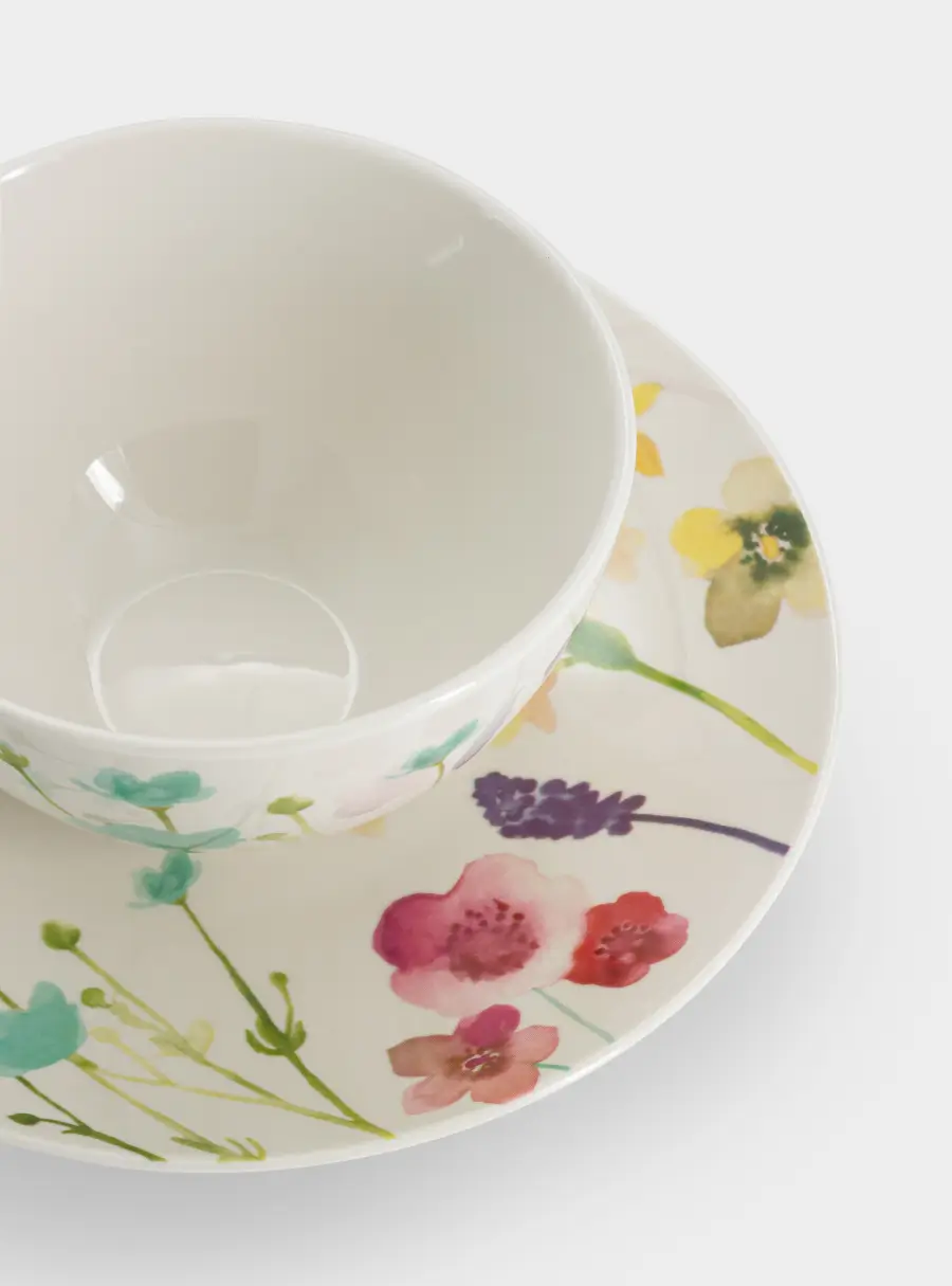 Чашка с блюдцем, 400 мл, Лесные цветы, image-3
