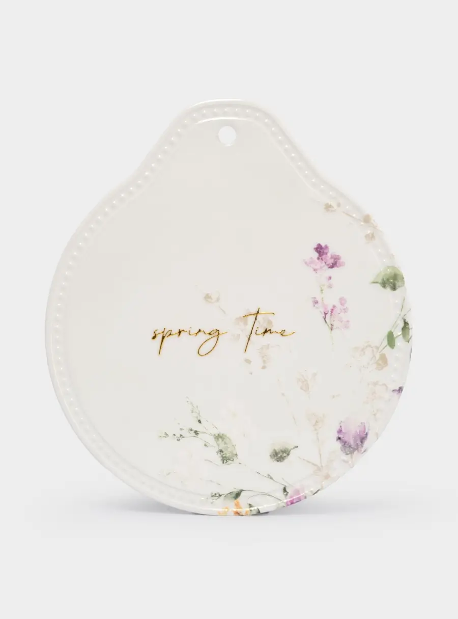 Подставка под горячее, 21x19 см, керамика/пробка, белая, Полевые цветы, Meadow ,image-0