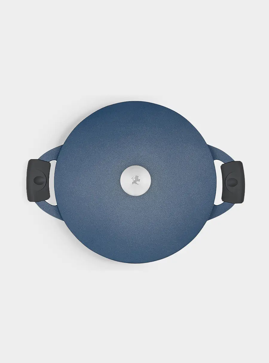 Кастрюля, 28 см, 6.3 л, с крышкой, с покрытием, алюминий, синяя, Agile, image-1