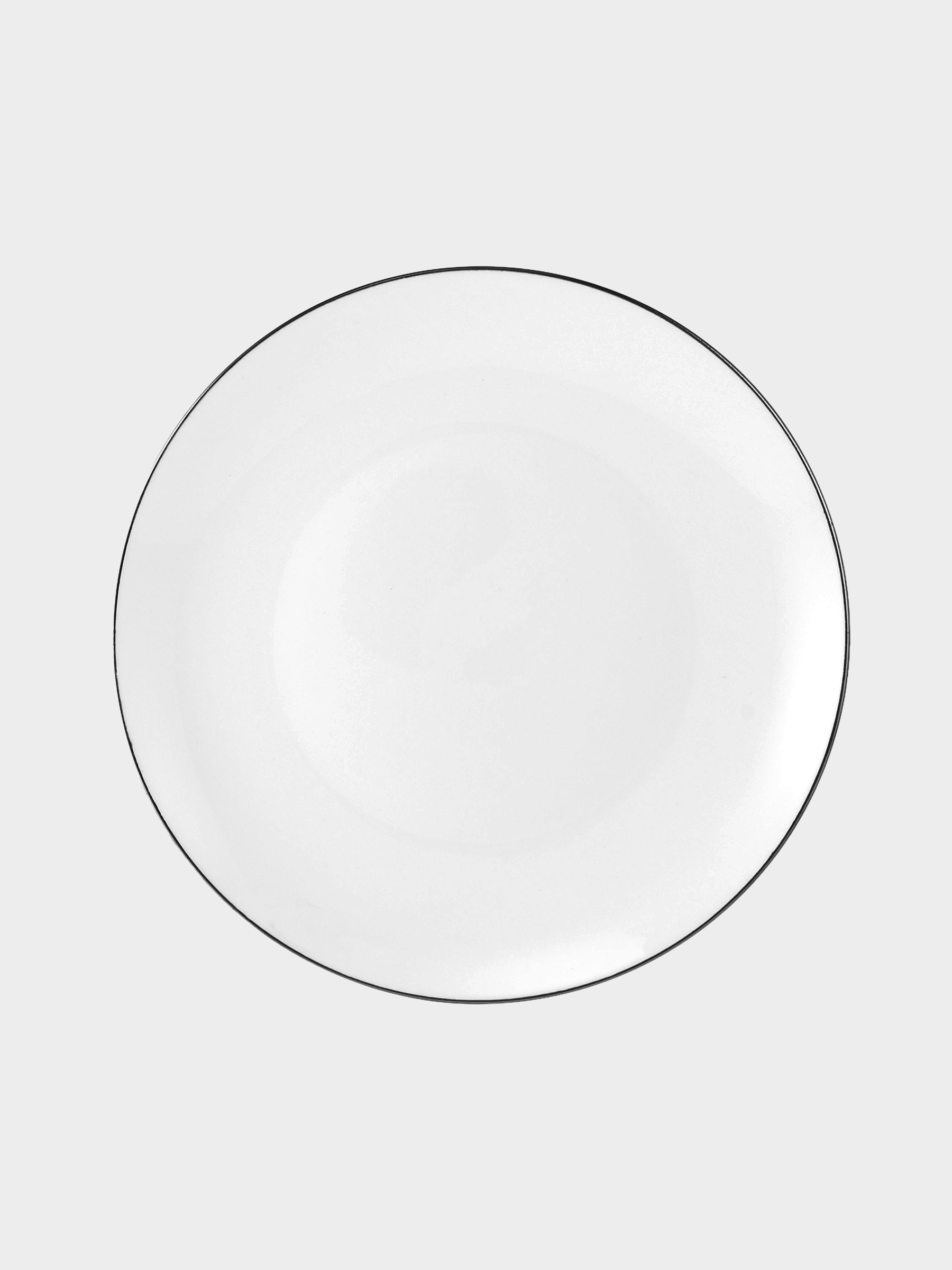 Тарелка десертная, 19 см, фарфор P, белая, с серебристым кантом, White Platinum, image-0